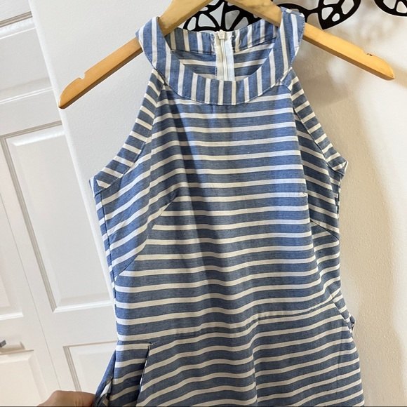 Garlani Eleg Striped Jumpsuit Wide Leg in Blue S - Picture 4 of 11